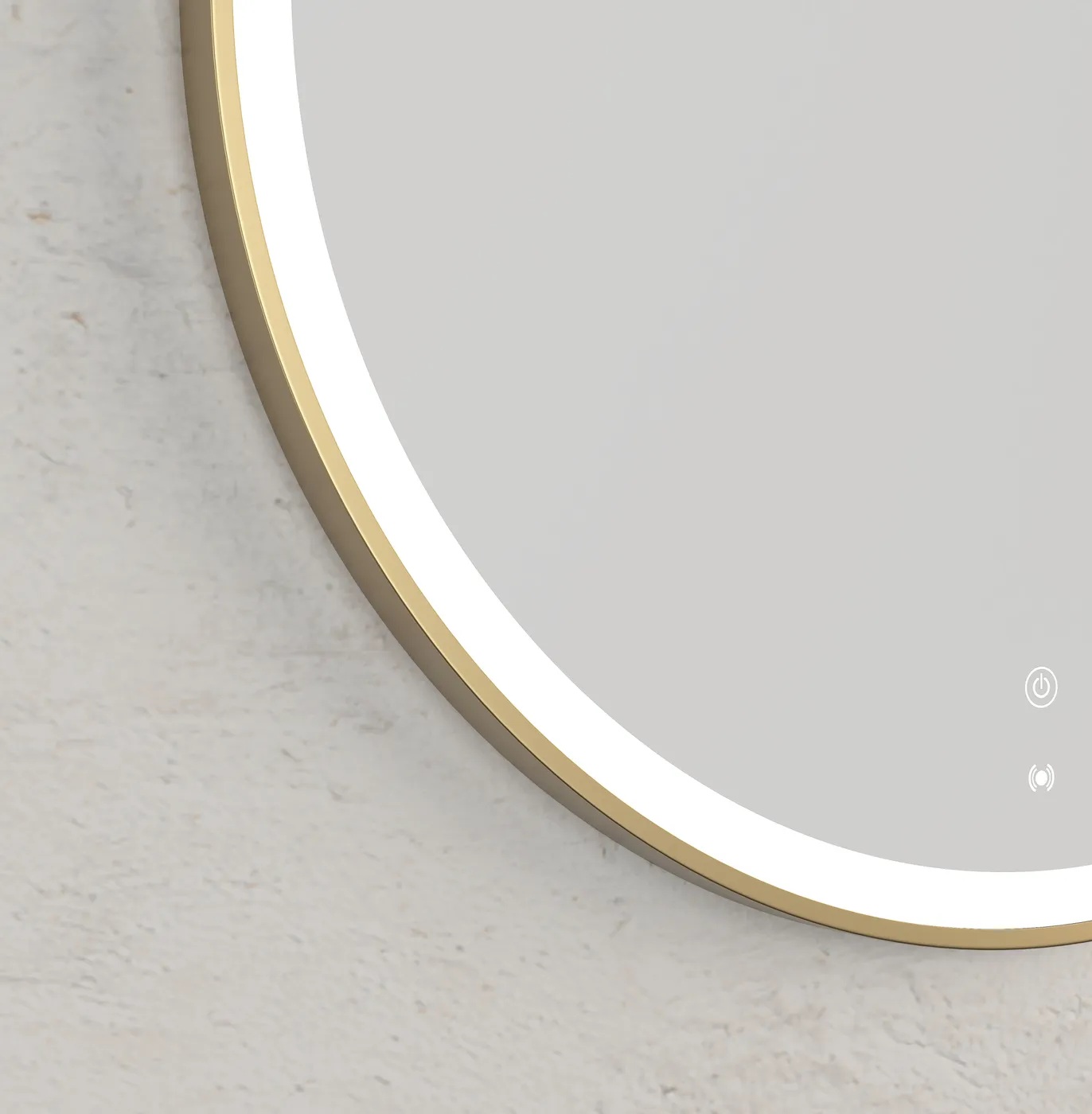 Bondi Gold Metal Frame Led Mirror 800 - Image 4