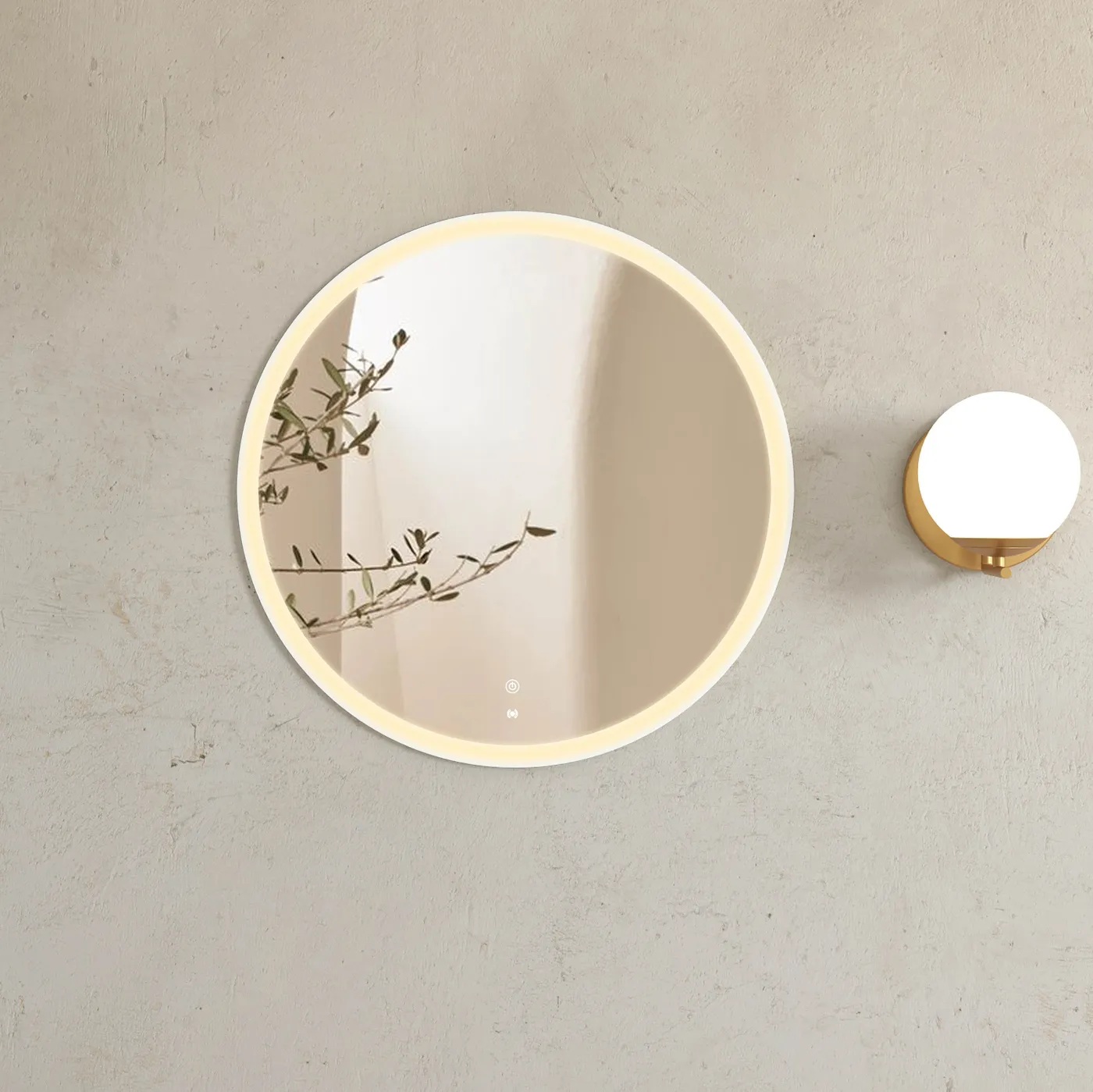 Bondi White Metal Frame Led Mirror 800 - Image 4