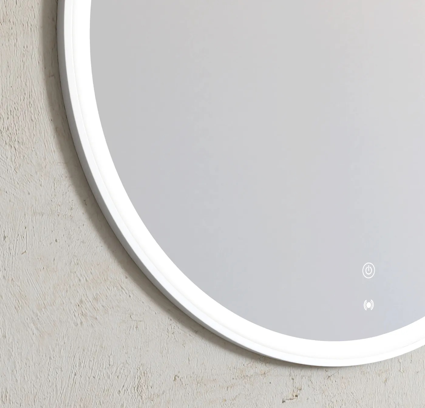 Bondi White Metal Frame Led Mirror 800 - Image 5