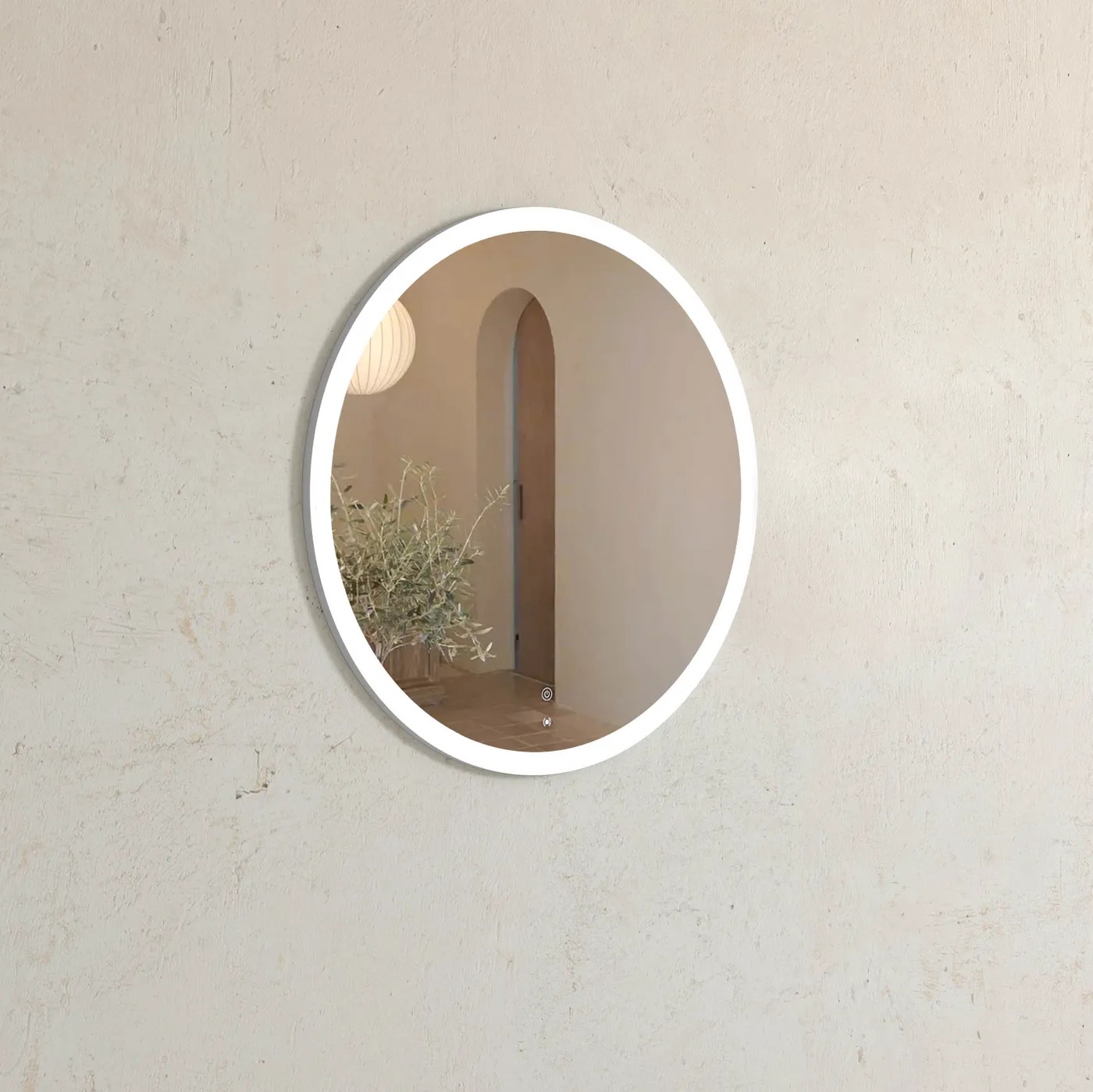 Bondi White Metal Frame Led Mirror 800 - Image 2