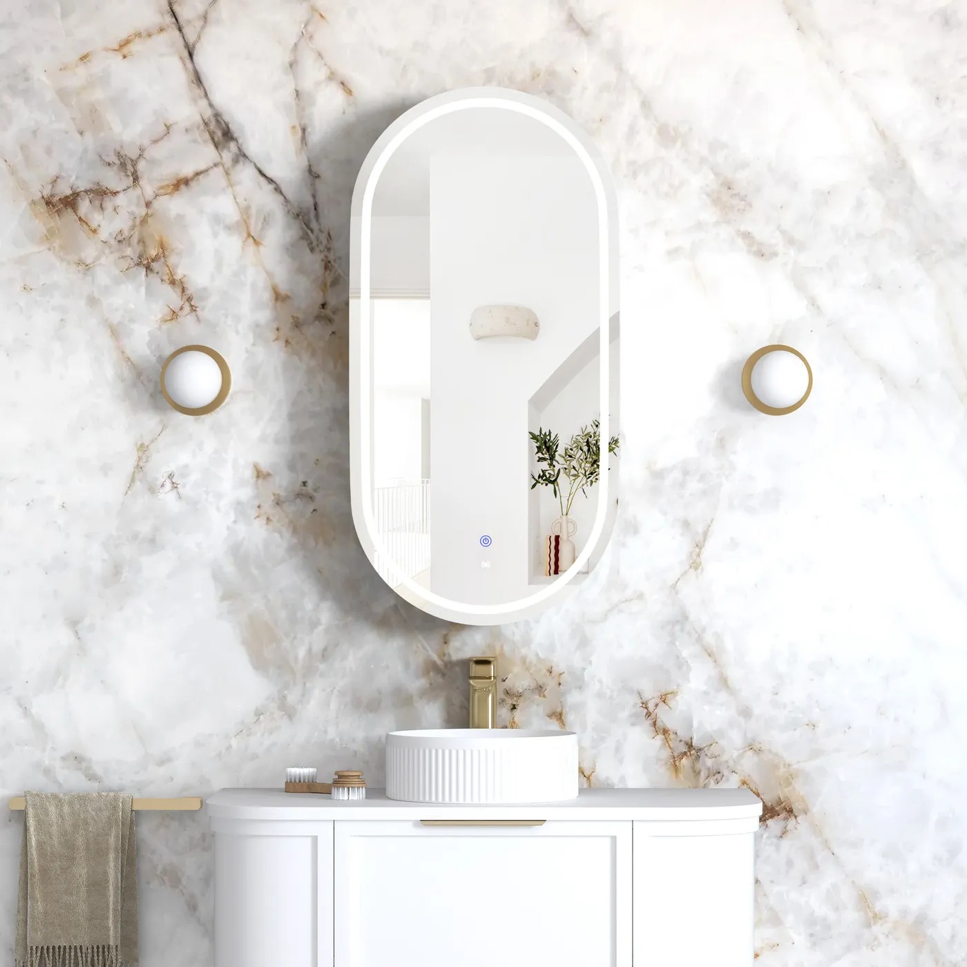 Noosa Led Shaving Cabinet 450 x 900 Matte White Premium Edition
