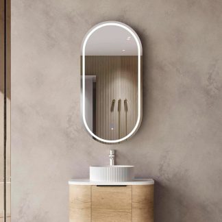 Noosa Led Shaving Cabinet 450 x 900 Natural Oak Premium Edition
