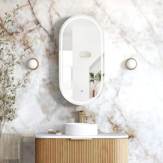 Noosa Led Shaving Cabinet 450 x 900 Woodland Oak Premium Edition