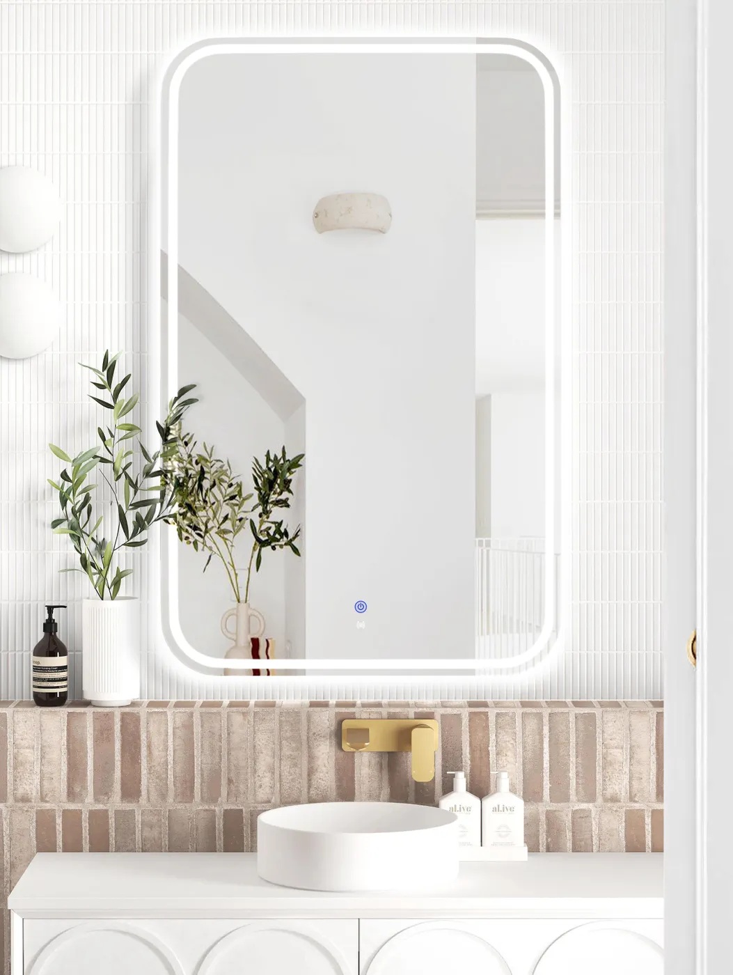 Newport Frameless Tuffi Led Mirror 1200 x 750 - Image 2