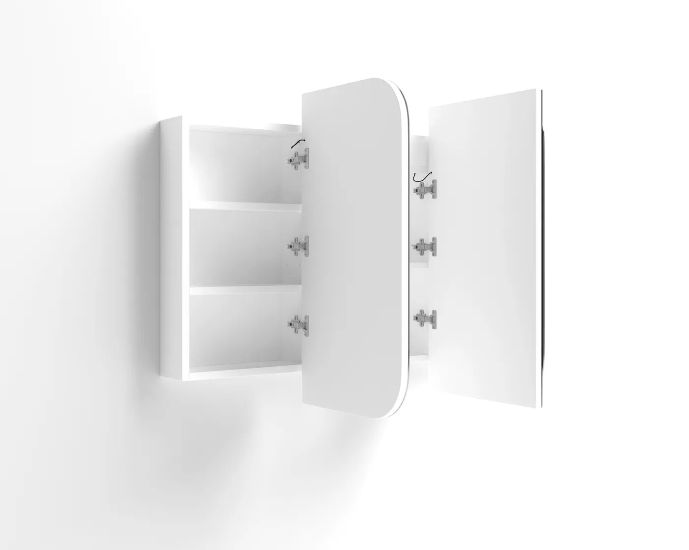 Newport Led Shaving Cabinet 1200 x 750 Matte White Premium Edition - Image 6