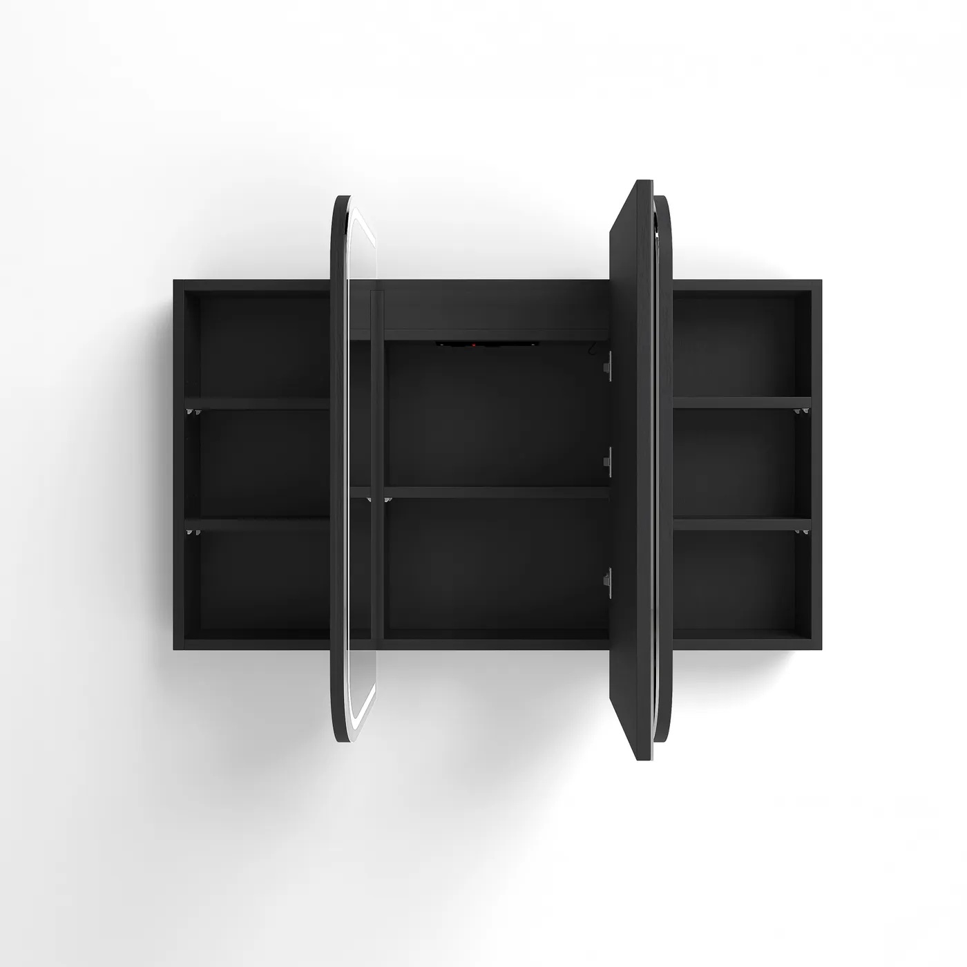 Newport Led Shaving Cabinet 1200 x 750 Black Oak Premium Edition - Image 5