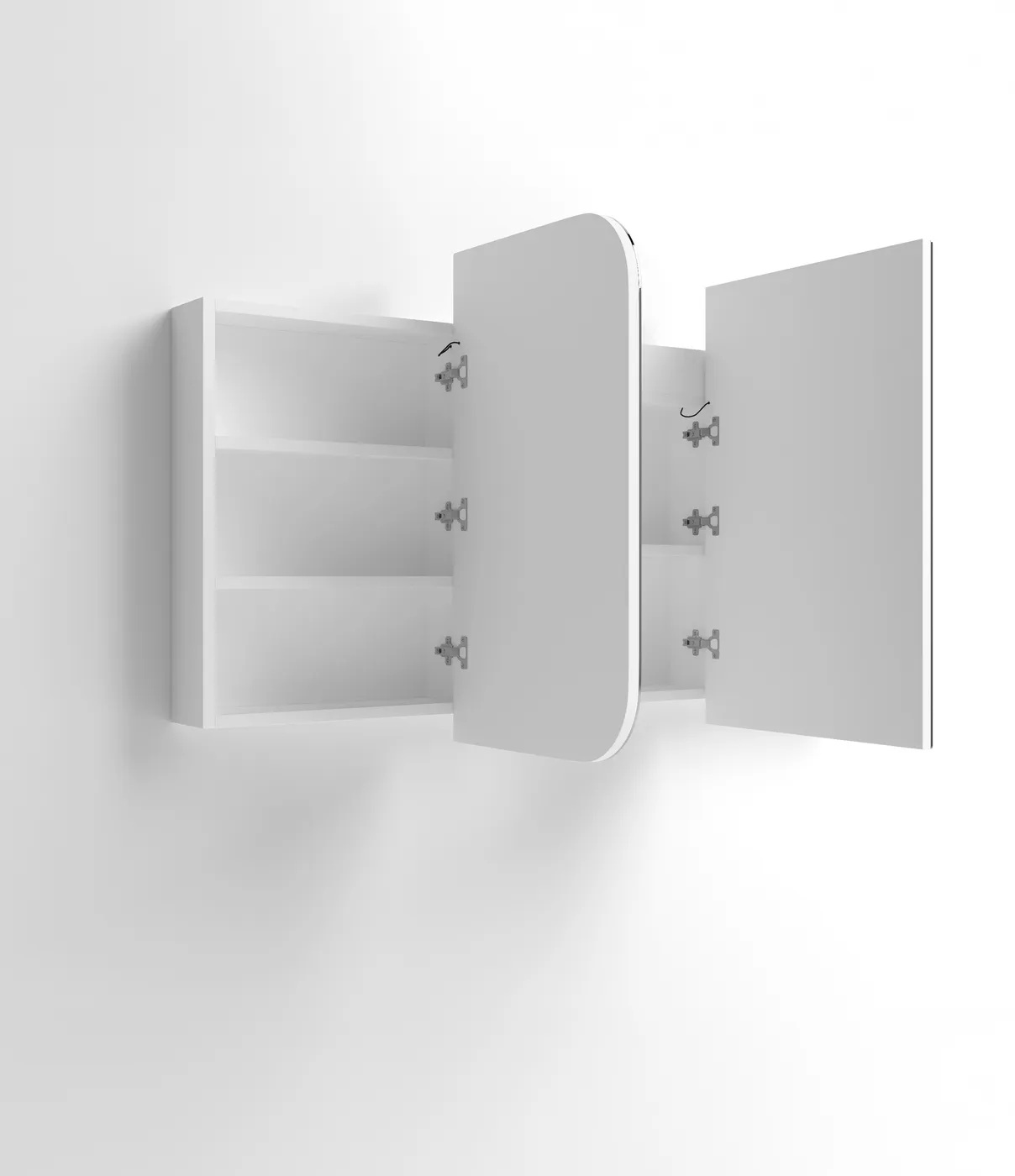 Newport Led Shaving Cabinet 1500 x 750 Matte White Premium Edition - Image 3