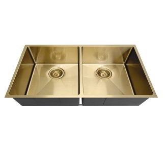 Arte Sink Stainless Steel Brushed Gold 2 x 36L