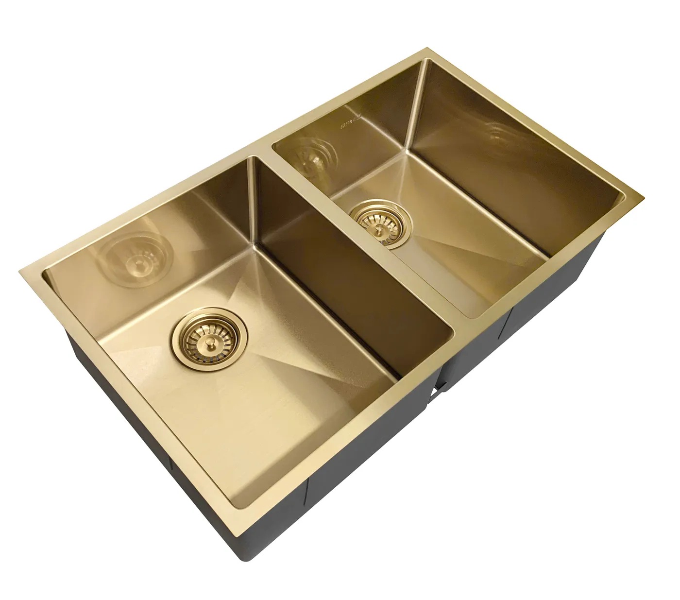 Arte Sink Stainless Steel Brushed Gold 2 x 36L - Image 2