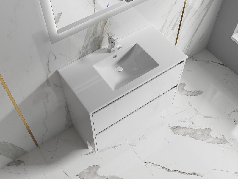 Malibu PVC 750 Vanity Finger Pull Wall Hung - Image 5