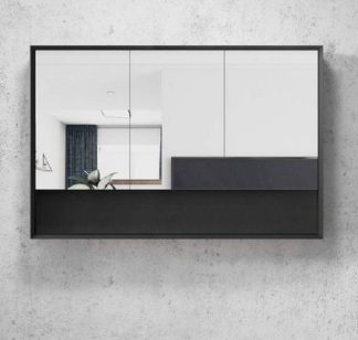 Marlo Matte Black 1200mm Shaving Cabinet
