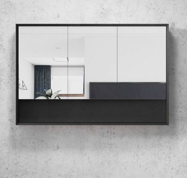 Marlo Matte Black 1200mm Shaving Cabinet