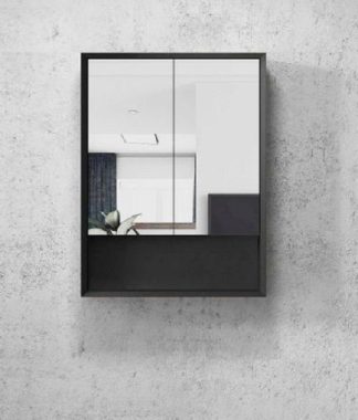 Marlo Matte Black 600mm Shaving Cabinet