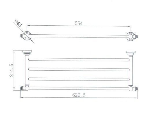 Medoc Bathroom Shelf Chrome - Image 2