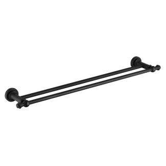 Medoc Double Towel Rail 600mm Matte Black