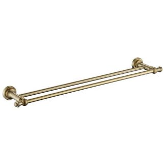 Medoc Double Towel Rail 600mm Brushed Bronze