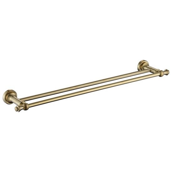 Medoc Double Towel Rail 600mm Brushed Bronze