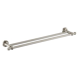 Medoc Double Towel Rail 600mm Brushed Nickel