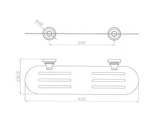 Medoc Metal Shelf Brushed Bronze - Image 2