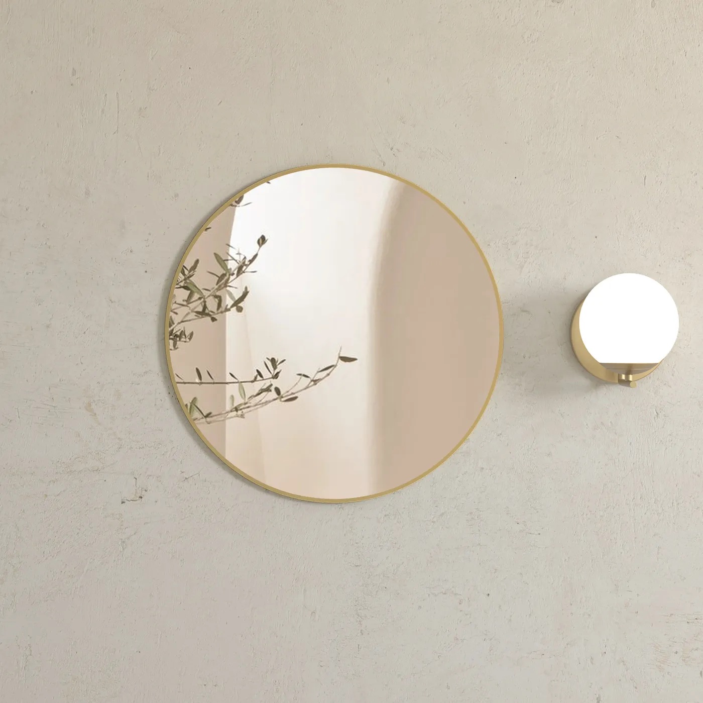 London Brushed Gold Framed Mirror
