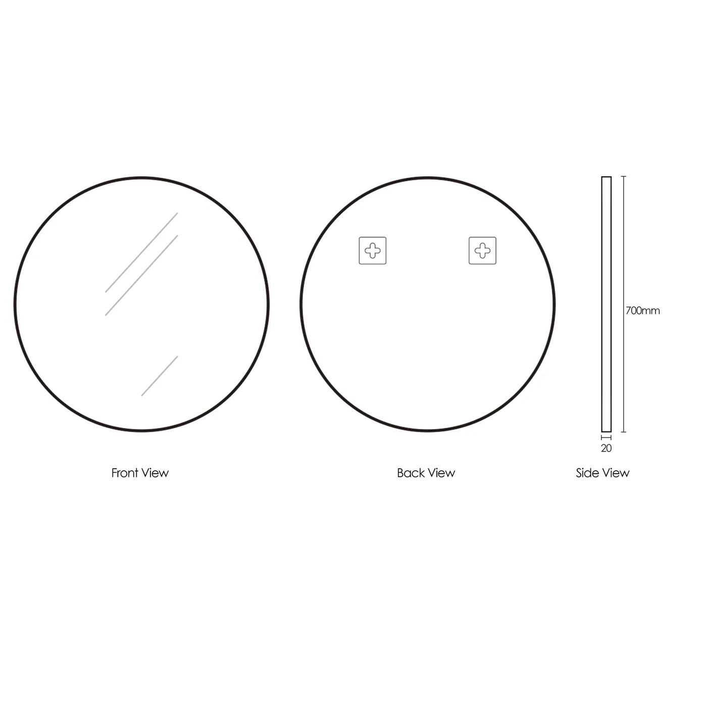 London Matte White Framed Tuffi Mirror - Image 6