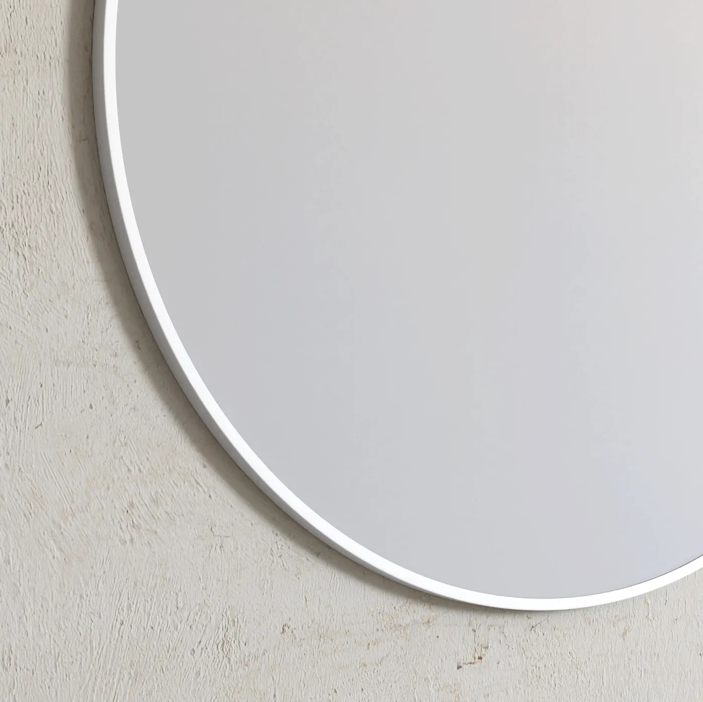 London Matte White Framed Tuffi Mirror - Image 2