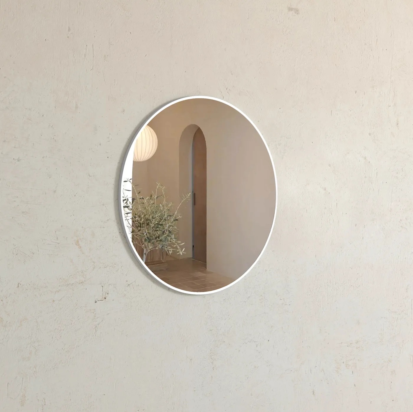 London Matte White Framed Tuffi Mirror - Image 5