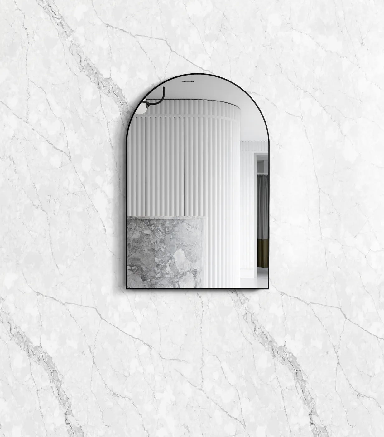 Archie Matte Black Framed Mirror