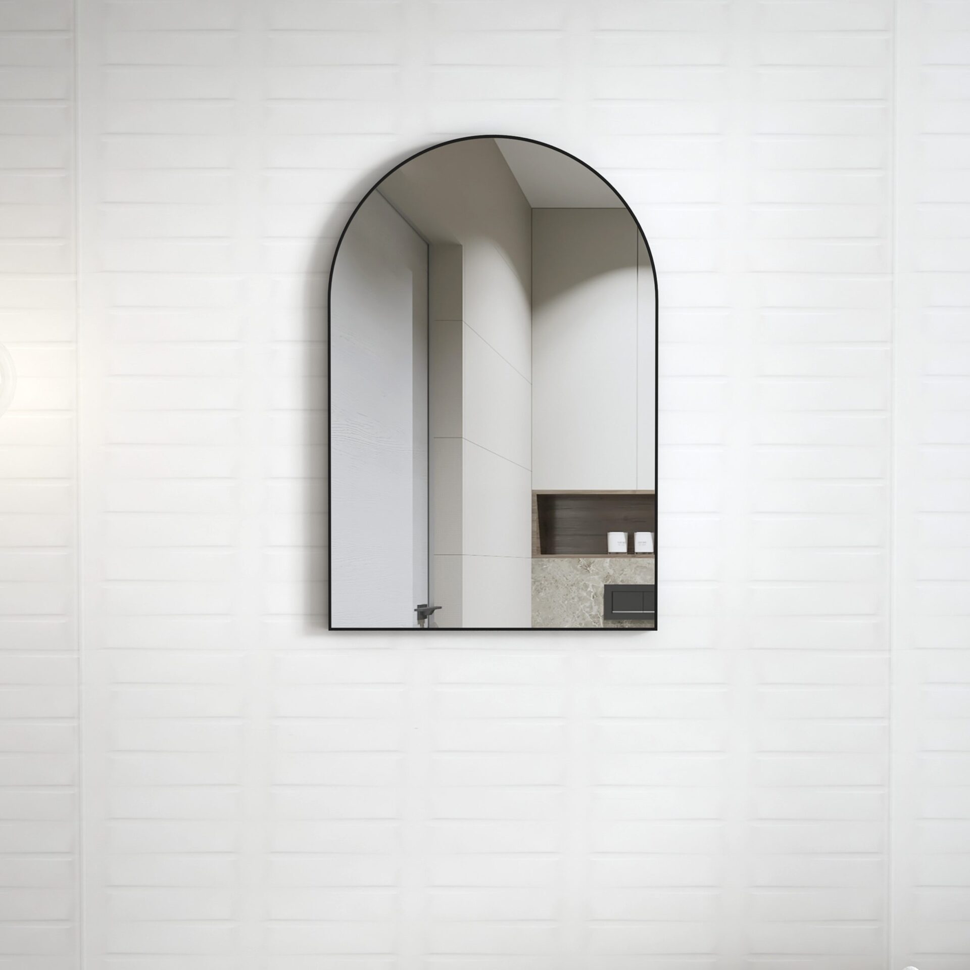 Archie Matte Black Framed Mirror - Image 3