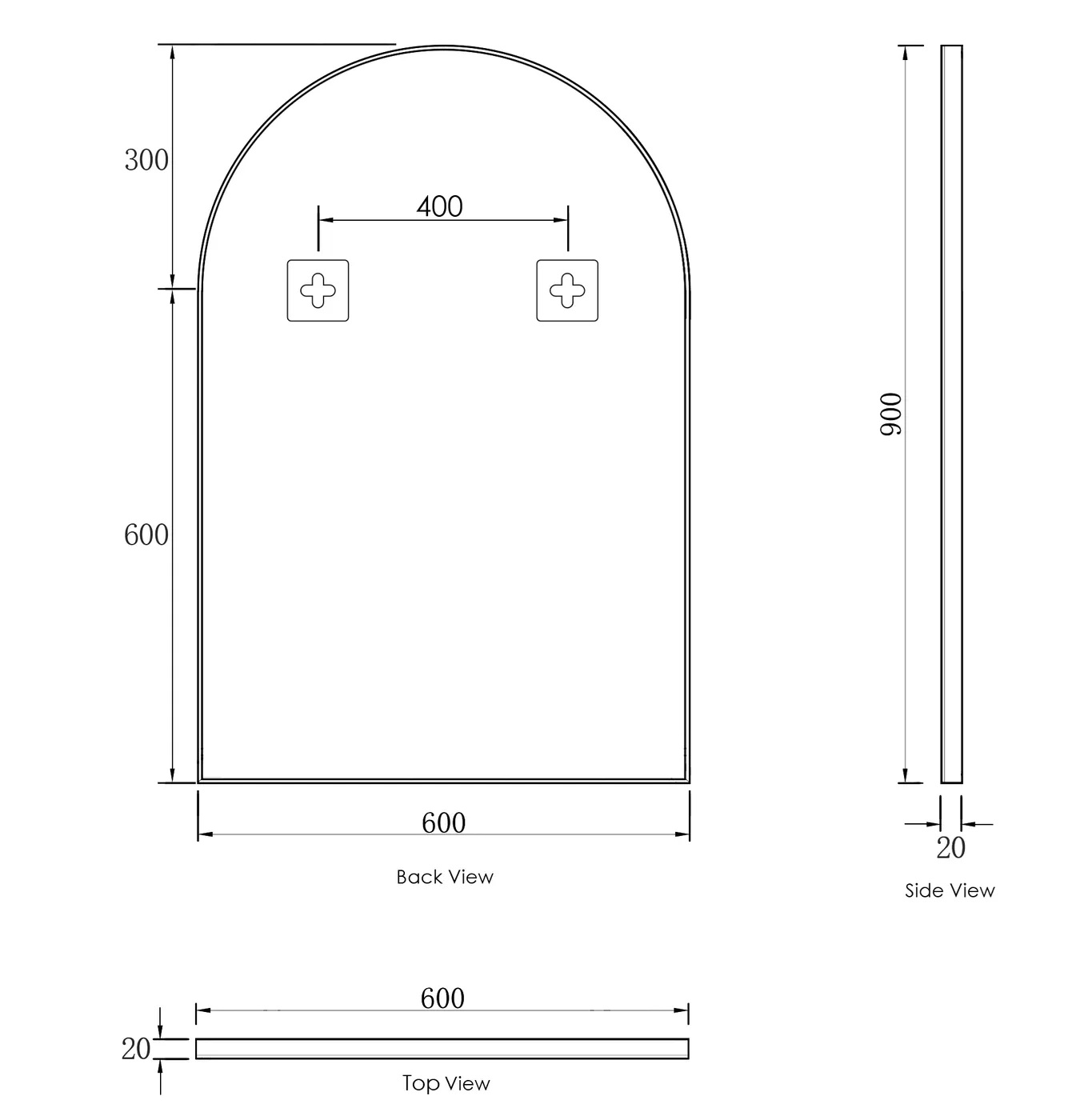 Archie Matte White Framed Tuffi Mirror - Image 4