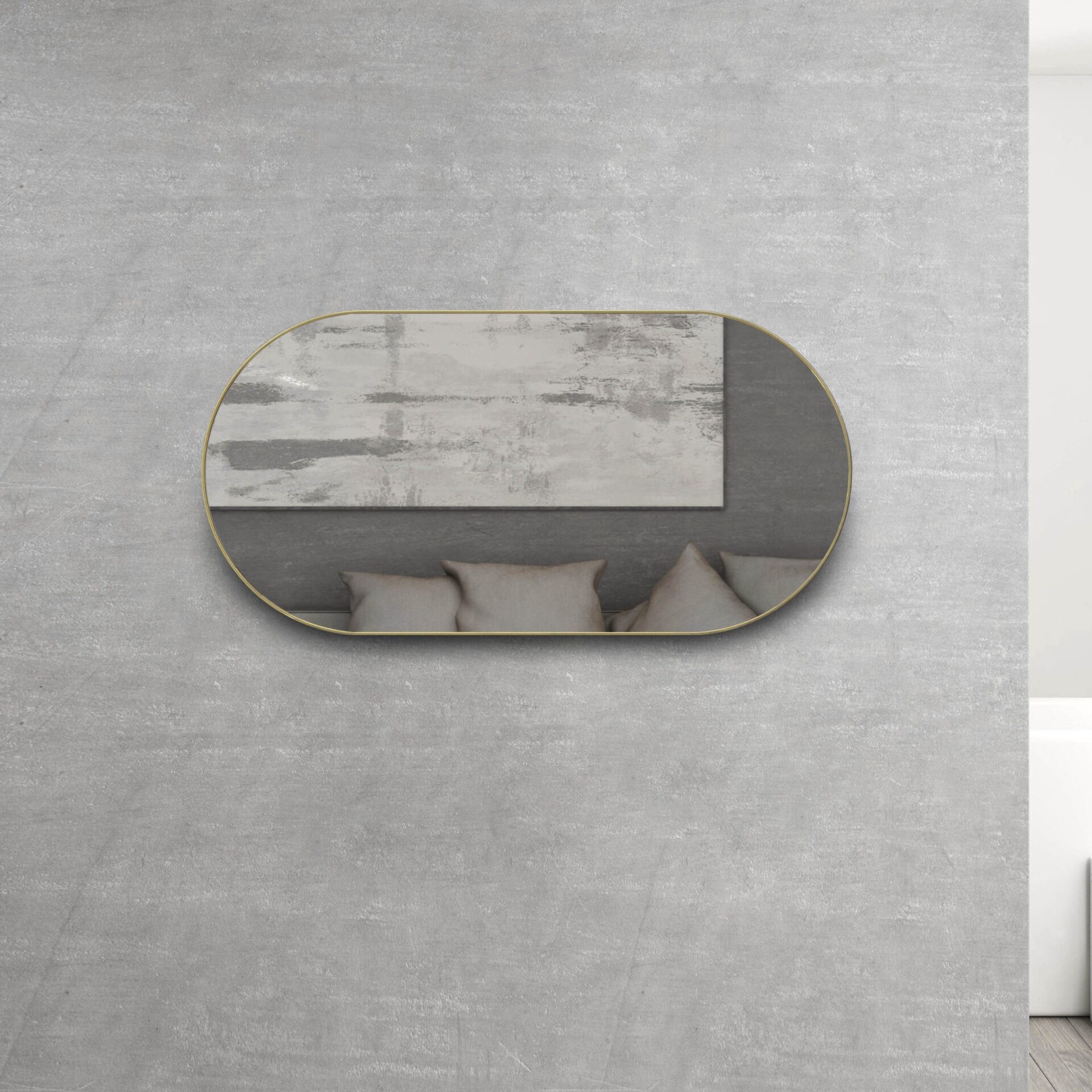 Noosa Brushed Gold Framed Mirror