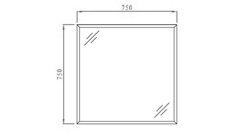 Bevel Edge Mirror - 750 x 750 - Image 3