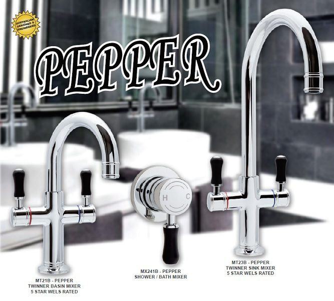 Sylva Twinner Sink Mixer Chrome-Black - Image 3