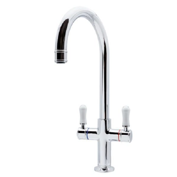 Sylva Twinner Sink Mixer Chrome-White
