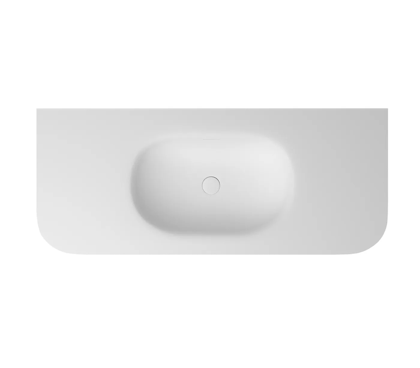 Chloe Solid Surface Silk Matte White Top 1200 - Image 2