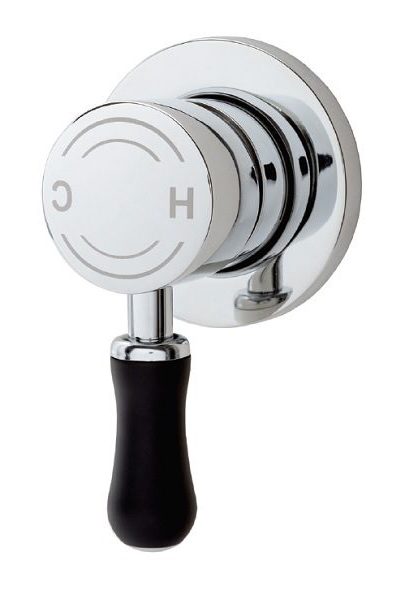 Pepper Shower Bath Mixer Black Chrome