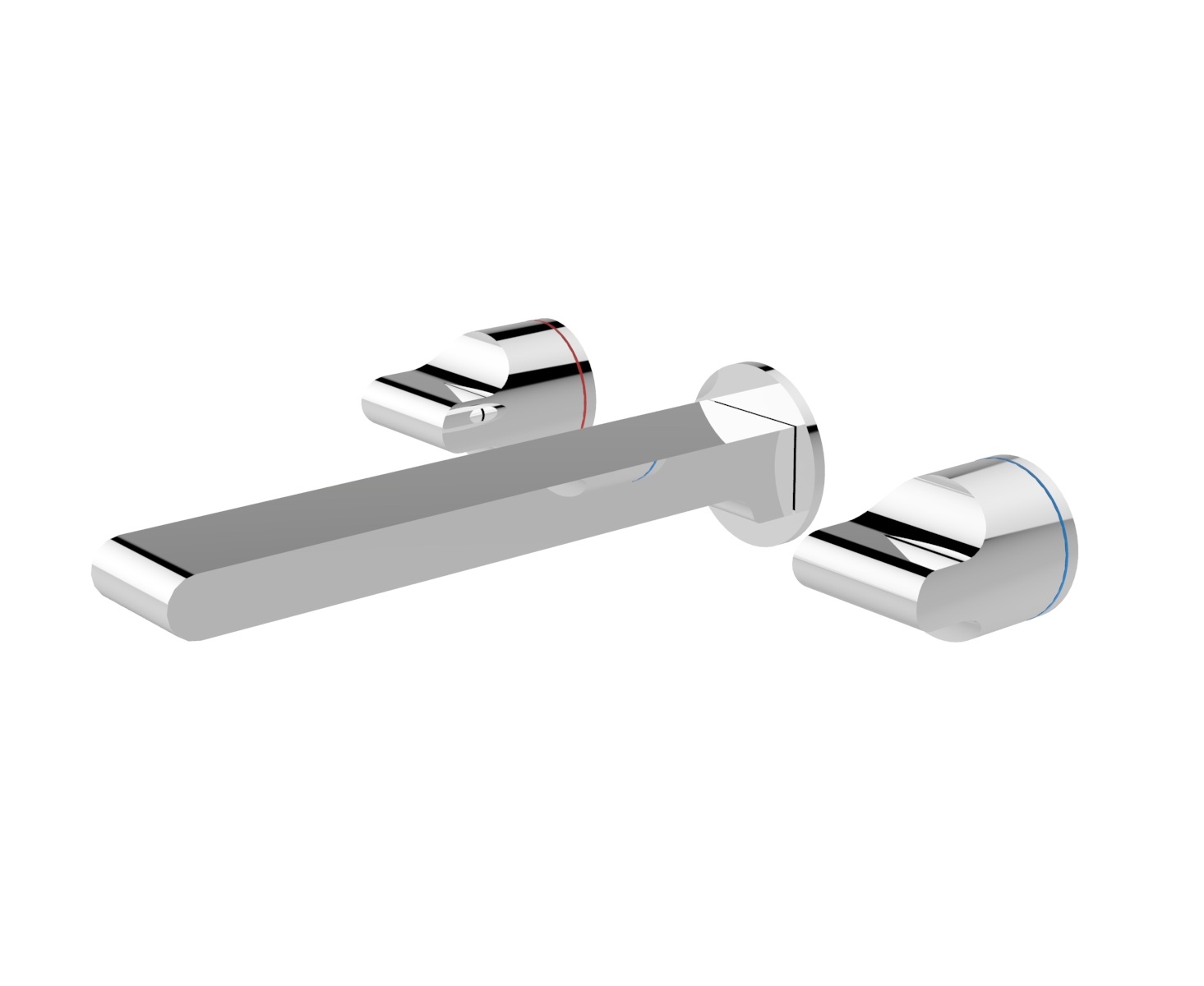 Pearl Wall Basin Set Chrome
