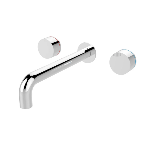 Kara Wall Basin Set Chrome