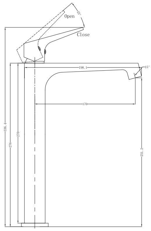 Victor Tall Basin Mixer - Image 2