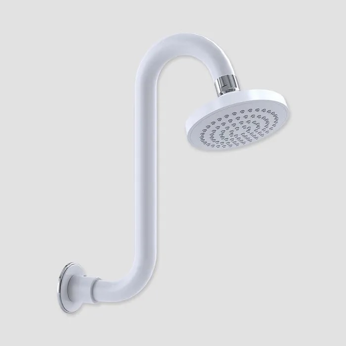 Streamjet Swan Neck Arm Shower White Chrome