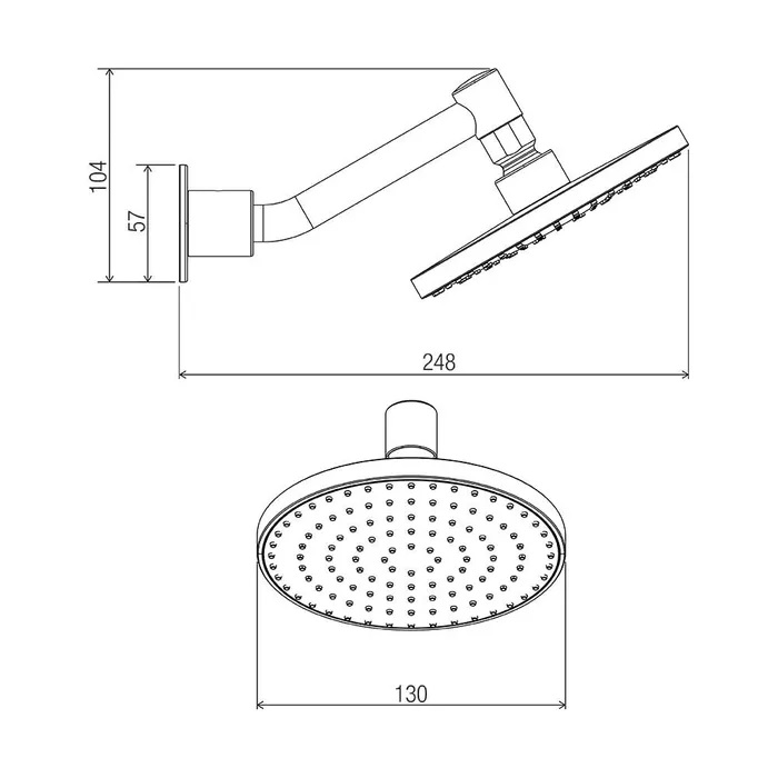 Streamjet XL Clicklock Arm Shower Brushed Nickel - Image 2
