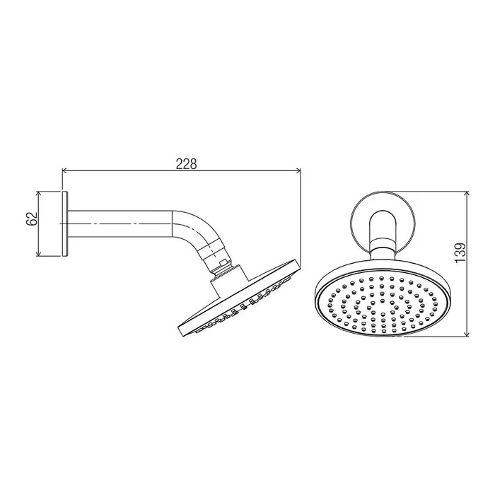 Streamjet XL Downswept Arm Shower Chrome - Image 2