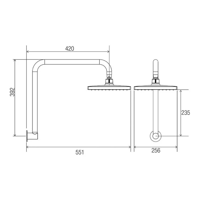 Cosmic Horizontal Swivel Arm Shower Brushed Nickel - Image 2