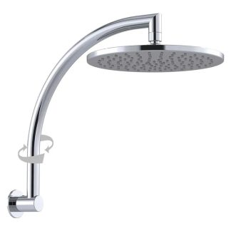 Cosmic Swivel Swan Neck Wall Shower Chrome