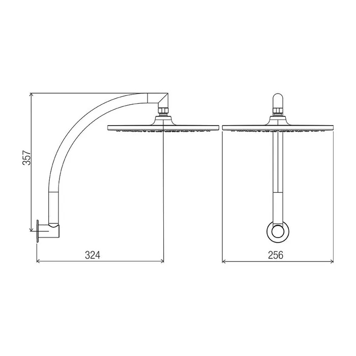 Cosmic Swivel Swan Neck Wall Shower Chrome - Image 2