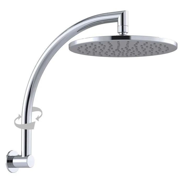 Cosmic Swivel Swan Neck Wall Shower Chrome