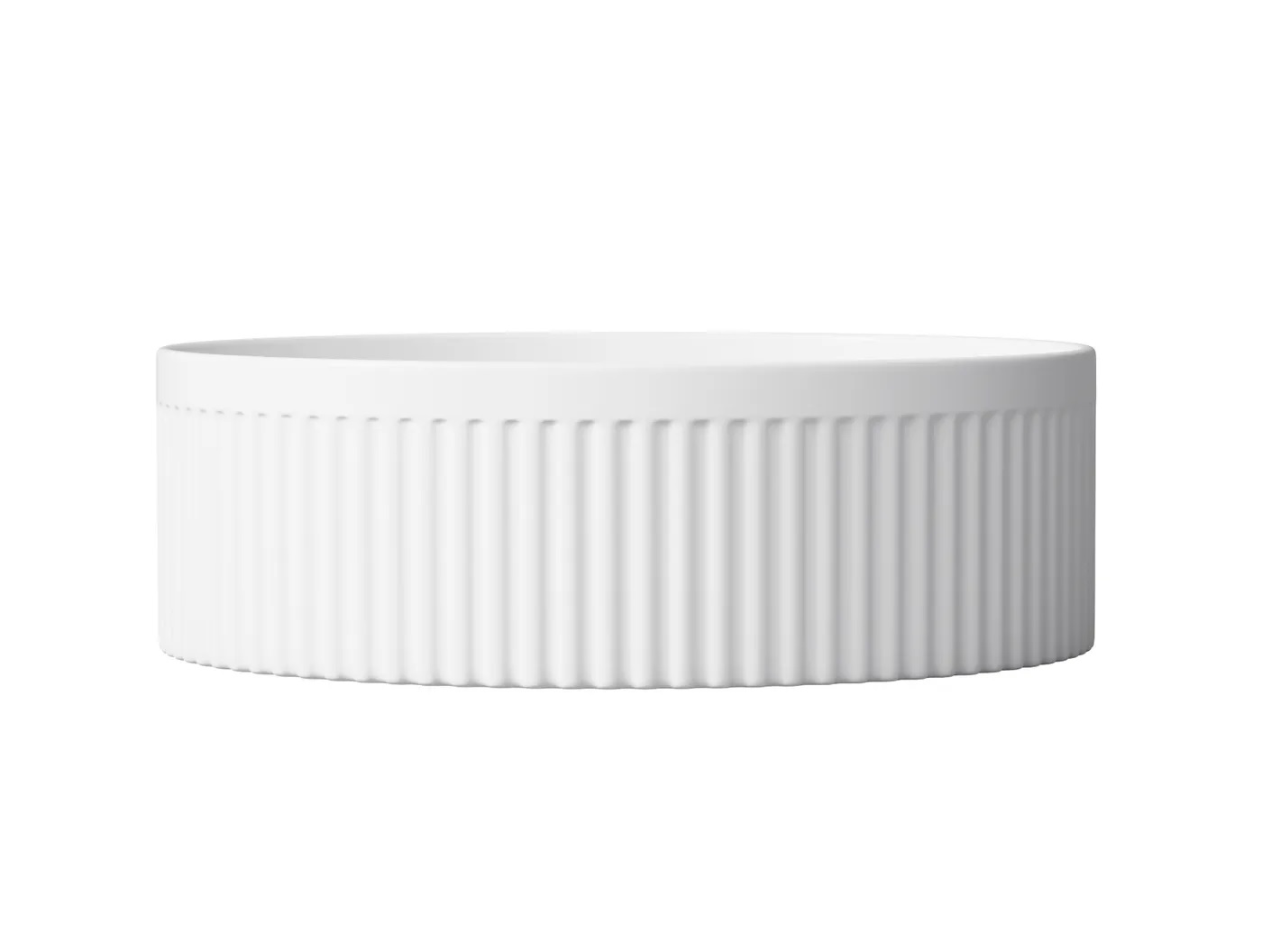 Oxford Round Fluted Basin Gloss White - Image 3