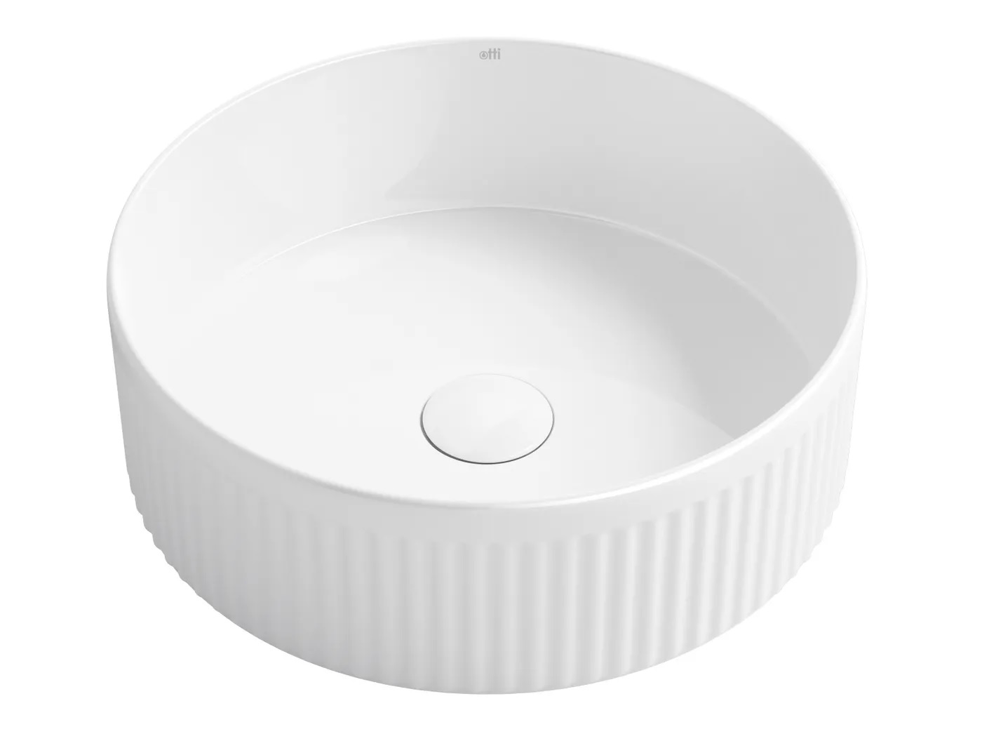 Oxford Round Fluted Basin Gloss White