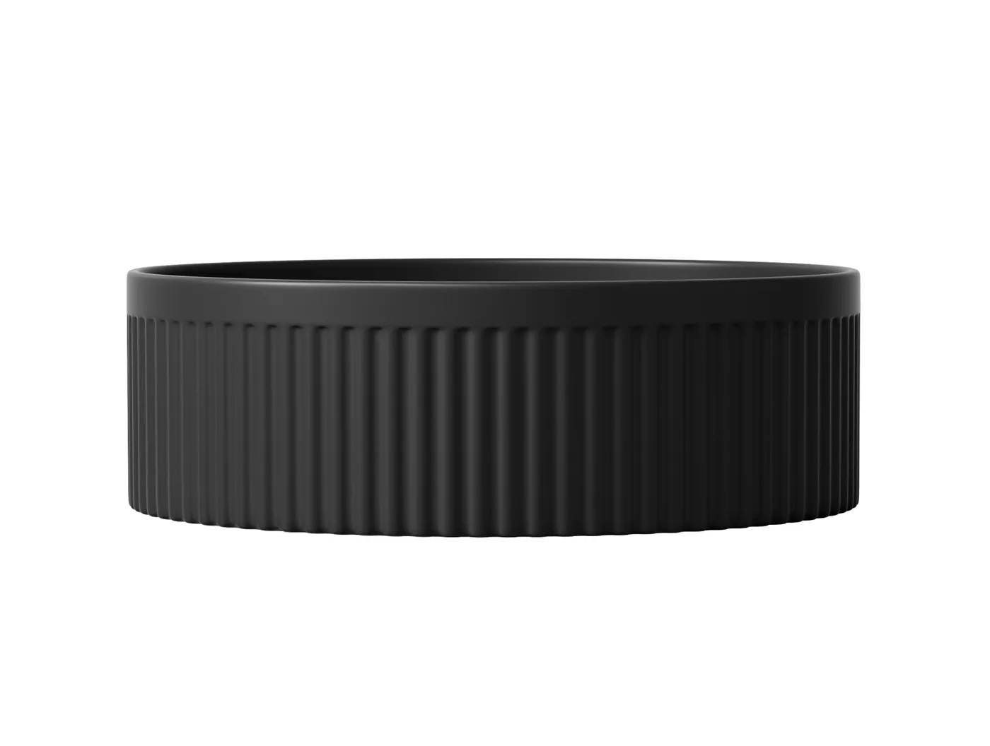Oxford Round Fluted Basin Matte Black - Image 2