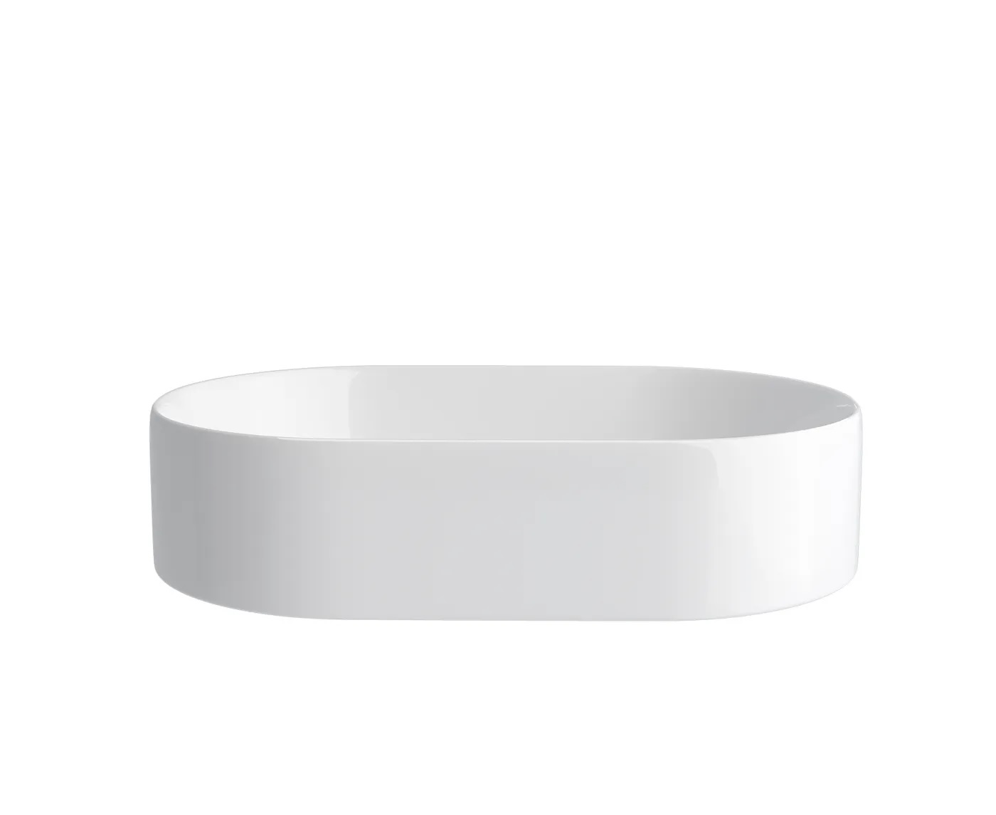 Quay Oval Above Counter Basin Gloss White - Image 2